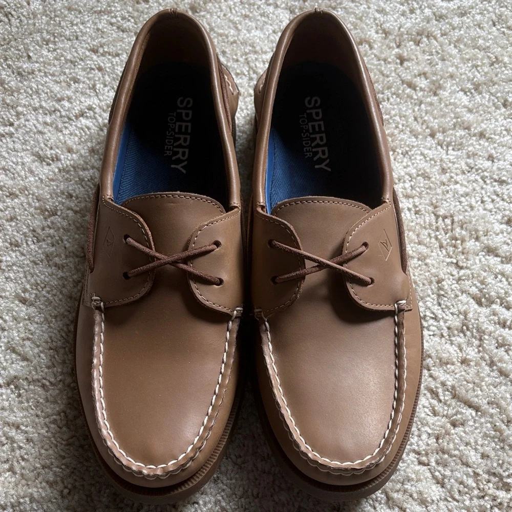 Men's Sperry Top Sider Brown Leather Boat Shoes